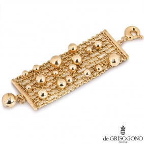 De Grisogono Yellow Gold Diamond Boule Bracelet